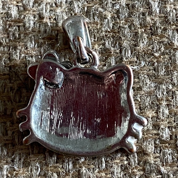 Vintage Sanrio Hello Kitty Charm Swarovski Crystal flower enamel charm necklace - Picture 3 of 3